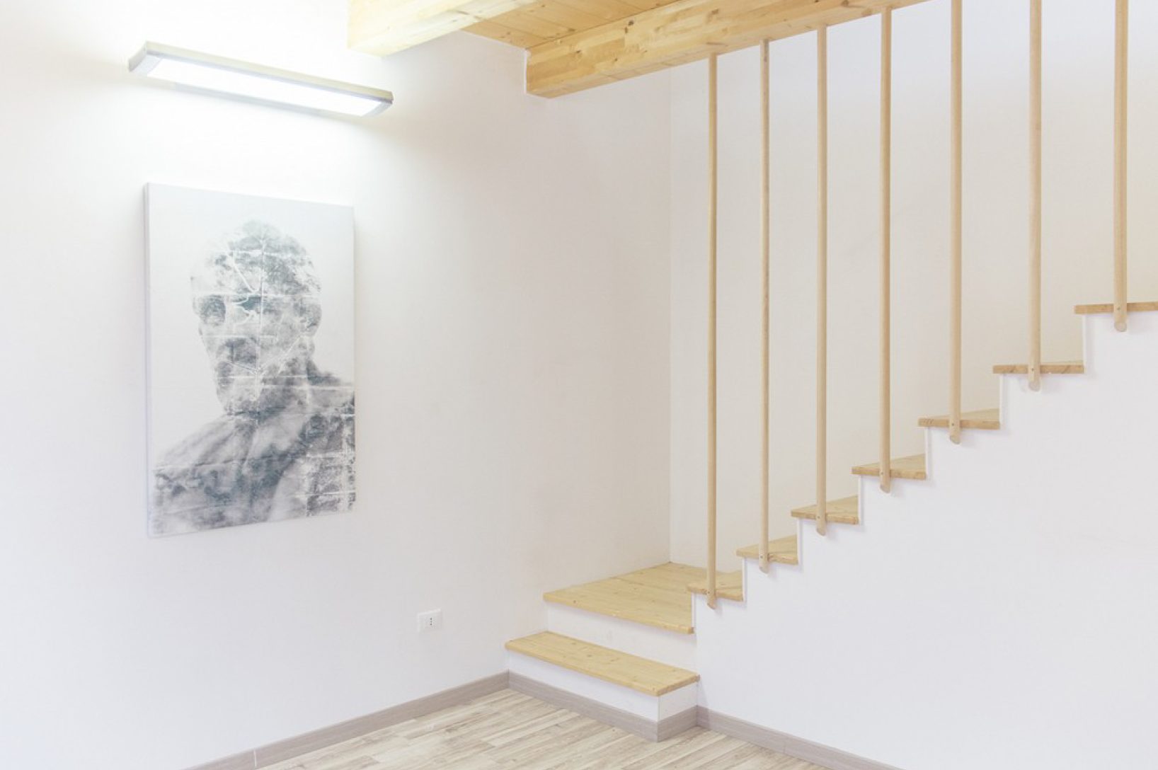 Transfert, laser print, solvent, canvas. Installation view, 2016